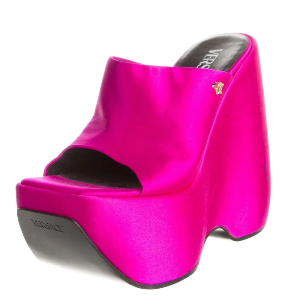 Versace Vibrant Pink Platform Sandals